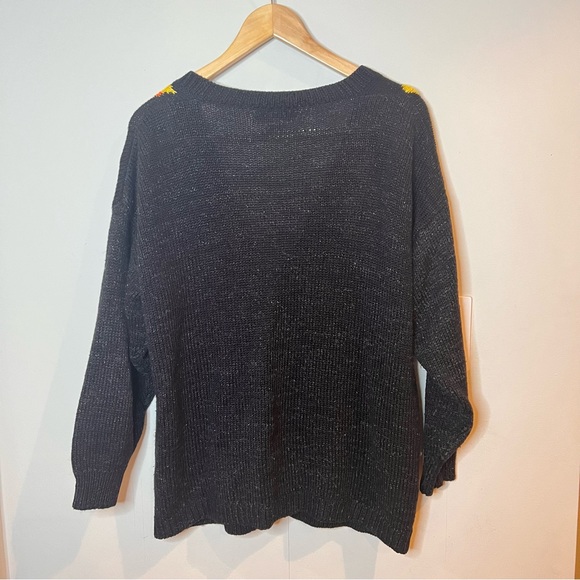 VINTAGE | Jaclyn Smith colorful floral embroidered oversize knit cardigan - Picture 7 of 11